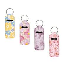 Chapsticks Holder Keychain For Lipstick, Multifunctional Lipstick Cover Keychains Clip-On Lip Balm Holder For Women Bag Accessories Useful Gifts,Leopard Lip Balm Holder Keychain Clip On Lipstick Sleeve & Lipstick Sleeve Holder For Tight-Knit Elastic Lipstick Holder Keychain