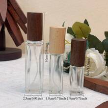 1个,5毫升/10毫升/20毫升/30毫升/50毫升高档木纹盖喷雾玻璃分装瓶,适用于香水分装、样品分装、旅行和随身携带。 - 彩色 - 查看 10