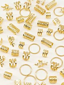 60 Stück Haarschmuck für Zöpfe, Legierung Loc Schmuck für Haarzöpfe, Haarschmuckzubehör für Frauen und Mädchen, Metallhaarringe, Manschetten, Clips für Dreadlocks, Haarzöpfe, Dekorationen, Haarsachen, Strumpfwaren für Frauen, Strumpfwaren-Füller für Frauen, Weihnachtsgeschenk, Strumpfwaren-Füller für Erwachsene, Haarsachen, Strumpfwaren-Füller, Übergangs-Weihnachts-Haaraccessoires, Geschenkideen für Frauen, Beauty-Strumpfwaren-Füller, Weihnachten