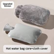 Hot Water Bottle, Filled With Water, Can Be Used For Warm Compress And Stomach Heating Thickened Anti-Explosion Women's Foot Warmer Bag Water-Filled Hand Warmer Bag Faux Rabbit Fur Water-Filled Hand Warmer Pouch Suitable As Gifts For Valentine's Day, Ramadan, And Other Occasions - Multicolor - View 16