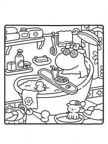 (Regalo di Natale) 1 pezzo Libro da colorare comodo e carino per amici: Libro da colorare Coco Cozy di 48 pagine [Carino] Libro di pittura graffiti con creature adorabili. Strumenti di disegno Montessori, regalo creativo. Facile da colorare con linee. Natale. Ognissanti