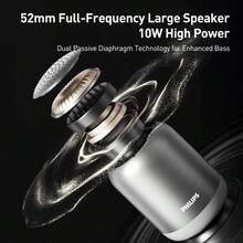 PHILIPS 便携式迷你蓝牙音箱，音量大，低音强劲，内置电池续航8小时，支持TWS真无线蓝牙配对，蓝牙5.4，适合居家、旅行、户外活动等各种场合。 - 彩色 - 查看 4