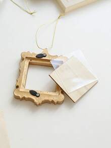 1 pieza Mini marcos de fotos dorados, pequeños marcos de fotos vintage antiguos con vidrio, pequeño marco de fotos para decoración del hogar, hotel, árbol, adornos navideños, decoración de mesa, exhibición de joyería, accesorios para fotografía