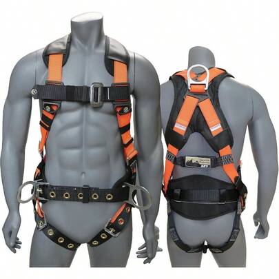 Demon Comfortable Fall Protection Harn Kit OSHA/ANSI PPE Full Body Safety Harn For Construction Work