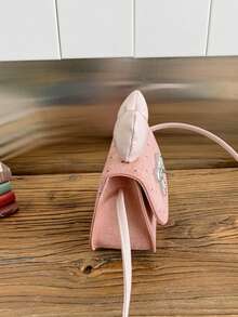 1个女童特制材质蝴蝶结爱心波点迷你斜挎包，磁扣闭合，适合日常四季使用 - A - 查看 4