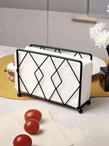 Tissue Holder - Nordic Style Metal Tissue Holder, Suitable For Cafes, Hotels, Restaurants, Desktop Organizer, Desktop Decorative Napkin Holder, Tissue Storage Container - Multicolor - View 6