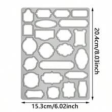 1 Khuôn cắt kim loại thiết kế nhãn, thích hợp cho việc tự làm sổ lưu niệm, thiệp giấy, thiệp chúc mừng, album và đồ thủ công trang trí nhà cửa - Bạc - Xem 13