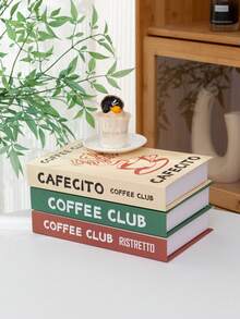 1本/3本/8本简约现代仿真书，折叠装饰书，摄影道具，客厅、办公室书架仿真书模型，创意奢华仿真装饰书，家居装饰，咖啡桌叠书装饰 - 彩色 - 查看 5