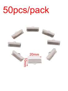 20-50 Stücke/Los Edelstahl Crimp Verschlüsse Schnur Endkappen Schnur Schleife Leder Clip Halskette Armband Verbinder für Schmuckherstellung Zubehör - Seilschnalle - Übersicht 18