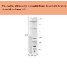 VECELO Corner Shelf Stand, Corner Shelves With Cabinet For Bathroom Narrow Space,Small Storage Organizer With Toilet Paper Drawer In Restroom Waterproof Lightweight,White