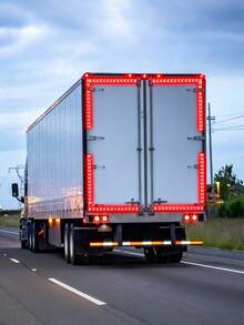 1pc White/Red Reflective Tape - Marine Grade PET For Trucks/Boats, 118" Waterproof Safety Strips (3M Adhesive, High Visibility