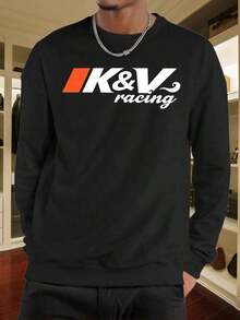 Men'S Halloween Gym Sweatshirt - Long Sleeve Muscle Pumpkin Graphic Workout Shirt With "Let'S Get " Print - Non-Stretch Fitness Top Bodybuilding, Halloween Parties - Casual Athletic Pullover Men, Sweatshirt Men, Men Sweatshirt, Men ClothePolyester & Elastane Crew Neck Top With Medium Stretch For All Seasons2025 - 黑色2 - 查看 1