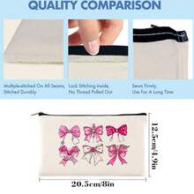 1/5/10个装圣诞节和新年护士节必备主题化妆包，多功能洗漱包，收纳袋，礼品袋，笔袋，零食糖果袋，礼品包装袋，护理学校学生用品整理包，多种尺寸可选，女士礼物，圣诞礼物，女士送礼佳品 - 米色 - 查看 12