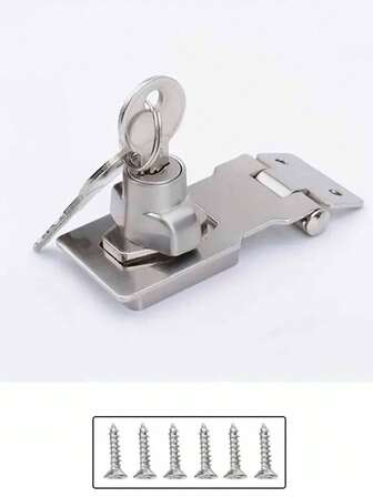 9件套二合一锁具套装：不锈钢抽屉锁、柜体锁和90度搭扣锁 - 适用于商店、店铺和酒店 - 金属材质