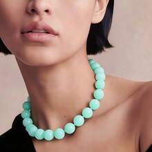 1 Peça Colar de Contas com Efeito de Nuvem de Resina de Estilo Boêmio e Geométrico Redondo, com Fecho de Metal, Joia Artesanal, Adequado para Festivais ou Uso Diário