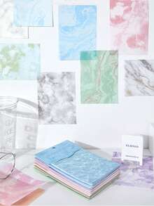 30 Sheets/Pack, Waviness Pattern Material Paper, You Can Write Message Notes, Used To Write Background Paper, Photo Scrapbook, Card Booklet Paper Decoration, DIY Origami Box Packaging, Gift Box Packaging, School Supplies - Multicolor - View 12