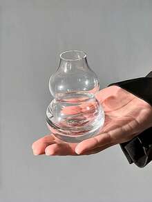 1 pieza Taza de vidrio con forma de calabaza, taza para té/infusión fría, taza de vidrio transparente para infusión fría de té, vino de frutas, taza de vidrio, vaso, vaso de balancín - transparente - Ver 8