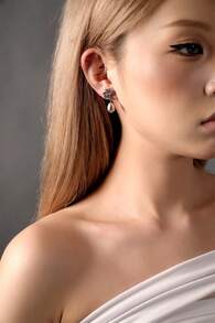 Tory Burch Pave Embellished Pendant Earrings 82435 - Silver - View 4