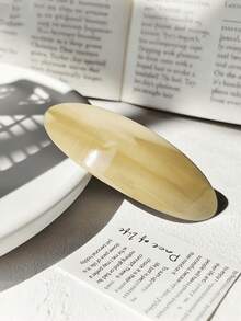 5pcs/3pcs/1pc Bestselling 10cm Oval Marble Acrylic Spring Hair Clips, Vintage Fashion Hair Accessories For Women & Girls, Head Accessories - Multicolor - View 10