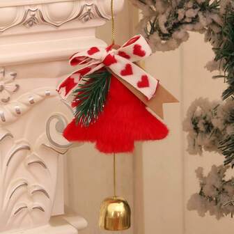 1개 크리스마스 트리 벨 걸이 장식, 자동차, 창문, 문 장식, 새해 선물