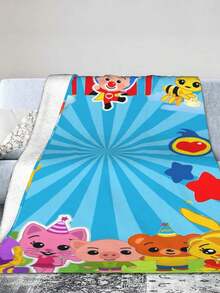 1Pc Plim Plim Blanket Anime Lovers Gift Idea - Luxuriously Soft Flannel Blanket For Couch, Camping & Travel Adventures - màu đen - Xem 5