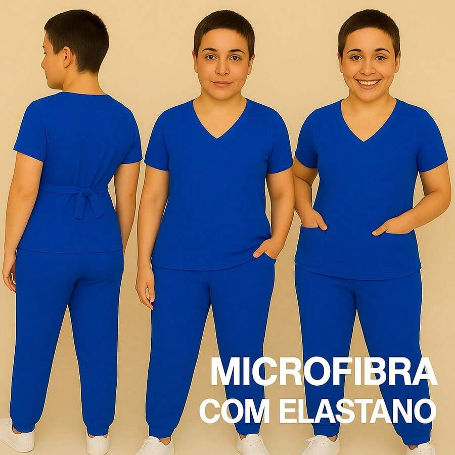 Women's Surgical Scrub Hospital Pajama Set With Waistband, Various Colors And Sizes - Royal Blue - View 1