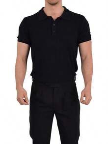 JOHN LEOPARD - Men's Knitted Polo Shirt - Red - View 5