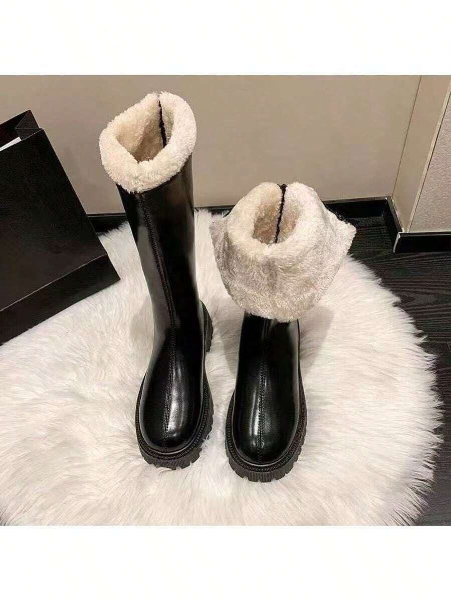 Women's Over-The-Knee High Boots, Thick Sole Riding Boots, Slim Fit Waterproof Warm Lining Boots For Autumn/Winter
