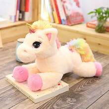 50cm/60cm/75cm/90cm Cute Giant Unicorn Plush Doll, Soft Stuffed Unicorn Doll, Animal Horse Doll, Children Girls Birthday Gift - Multicolor - View 19