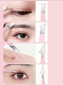 Professional Hair Removal Tweezers Set, Mini Travel Tweezers, Facial Hair And Eyebrow Tweezers, Precision Tweezers, Ideal For Sensitive Skin - Black - View 3