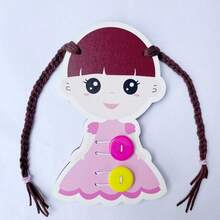 Montessori Busy Board Toy Unfinished Parts, Early Childhood Intelligence Development And Behavioral Habit Training, DIY Memory Walking Board - Multicolor - View 24