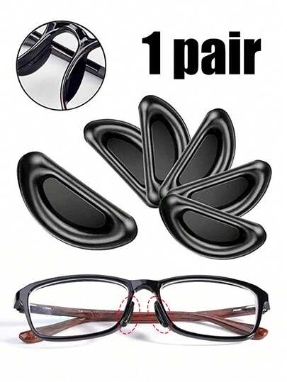 Silicone Nose Pads For Glasses,Anti-Slip,D Shape Adhesive Nose Pads Stick On Anti- Slip Soft Eyeglasses Nose Pads For Full Frame Glasses Eyeglasses And Fashion Glasses,Odorless,Eyewear Accessories,Minimalist Design, Highquality Silicone,Ideal For Sports, Work, Daily Wear