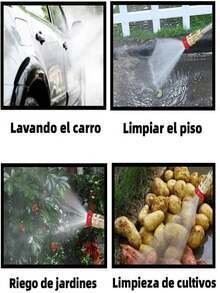 Pistola de Lavado de Alta Presión, Lavadora a Presión Portátil con Manguera 5m, 24V Pistola Lavado Auto Eléctrica, Lavadora Presión para Lavar Coches, Pisos y Riego de Jardín - Negro - Ver 10