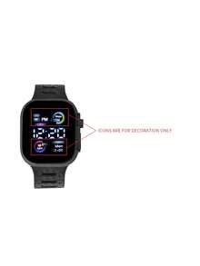 1件装青少年/学生宇航员和飞机造型TPU材质LED电子运动手表，适合日常生活和返校佩戴