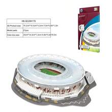 DIY 3D Paper Puzzle Kit - Football Stadium Series | Colorful Assembly Model | Educational Toy For Youngsters & Sports Fans | High-Quality 3D Jigsaw With Detailed Soccer Field Design, Puzzle Toys,The Perfect Halloween Gift For Puzzle Lovers - Multicolor - View 10