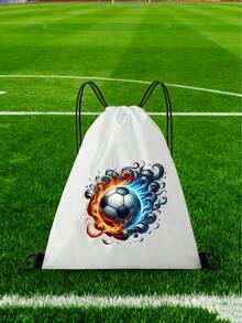 Drawstring Bag School Backpack Sport Bag Women's Fashion Shoulder Backpacks Canvas Shopping Bag Organizer For Travel Cycling Hiking Woman Large Capacity Storage Shopper Bags Initial Name A To Z Pink Letter Print