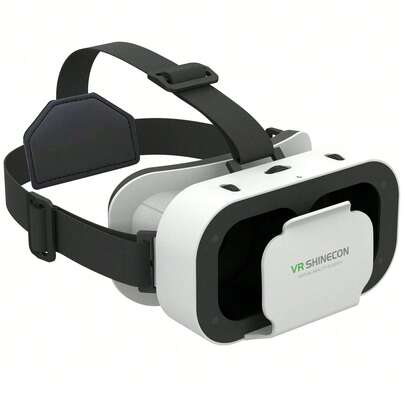 YIYI Virtual Reality VR Headset 3D Glasses Headset Helmets VR Goggles For TV, Movies & Video Games Compatible With IPhone, Android &Support 4.7-7 Inch 1 Pc, White