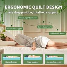 Premium Waterproof Mattress Topper, Breathable Mattress Pad, Rayon From Bambo Bed Protector, Deep Pocket Sheet Cover 821 - 加大雙人床 + 白色 - 查看 4