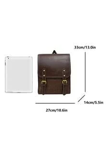 1pc Fashionable Flip-Cover Women's Backpack, (13in*10.21in*5.9in) Bicolor Plaid, Contrast Color Design, Collegiate Style, Practical And Stylish, Suitable For Students And Office Workers, Commuter Bag, Travel Bag, Multi-Compartment, Sectioned Storage, Unisex Backpack, Travel Bag, Christmas Gift, Gift For Kids And Friends, Women Fashion Backpack