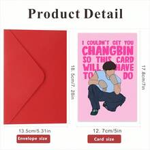 بطاقة عيد ميلاد مبتكرة وممتعة للشباب المتشردين - هدية عيد الميلاد والكريسماس المثالية لأصدقائك وعائلتك وعشاق K-Pop - مفاجأة فريدة مع لون ظرف عشوائي