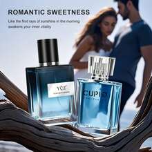 YCZ 2Pcs Men's Pheromone Perfume | 1.7oz | Fresh Scent + Lavender Scent | Warm Woody End Rhyme | Essential Fragrance For Dating Confessions, Fragrance Of Love, Confession Fragrance, Attractive Aroma, Lasting Aroma, Men's Beauty, Fashion Men - 淺藍色 - 查看 5