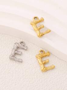 3件套不锈钢字母吊坠配件，18K镀金A-Z字母吊坠，适用于DIY珠宝制作材料及配件