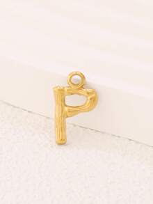 3件套不锈钢字母吊坠配件，18K镀金A-Z字母吊坠，适用于DIY珠宝制作材料及配件