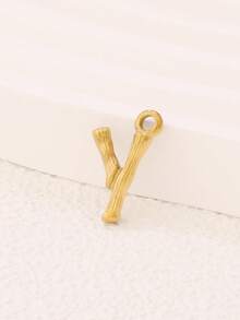 3件套不锈钢字母吊坠配件，18K镀金A-Z字母吊坠，适用于DIY珠宝制作材料及配件