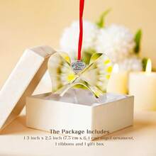 H&D HYALINE & DORA Clear Angel Wings Ornaments A Piece Of My Heart Is In Heaven Ornament Crystal Memorial Ornament For Loss Of Loved One Silk Ribbon & Gift Box{Inchcolor_nameinch:Inch\InchaPieceofMyHeartisinHeaven.\Inchinch} - 英寸我的心在天堂.英寸 - 查看 6