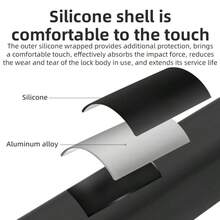 ROCKBROS 1个NFC智能U型锁：告别传统钥匙，一触即开，不再麻烦！ - 黑色 - 查看 5