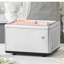 Máquina para hacer rollos de helado frito , sartén para helado frito de 19,3" x 14,9", máquina para hacer helados enrollados de acero inoxidable con compresor y 2 raspadores, para hacer helado, yogur helado y rollos de helado - 19,3" x 14,9" - Ver 9