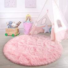 1pc Of Ultra Soft And Thick Fluffy Living Room Mat,Circular Decorative Carpet Mat, Soft, Comfortable, Fashionable, High-End, Available In Various Sizes . The Mat Can Be Used For Bedroom, Dining Room, Living Room, And Office Decoration, Home Decoration