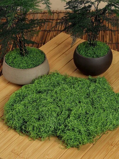 30g/50g/100g Artificial Moss Decoration, Fairy Garden Accessories, Realistic Green Plants, Perfect For Miniature Landscapes, Window Decorations And Design Layouts, Vivid Artificial Moss, Green Moss For Miniature Landscape Decoration, Artificial Plants, Potted Decorations