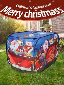 Tienda de trineo de Navidad para niños, casa de juegos portátil sin montaje necesario, espacio de fiesta interactivo para padres e hijos, casa de juegos para interiores/exteriores, edición limitada de regalo de Navidad para niños y niñas (diseño decorativo de trineo)